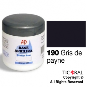 BASE ACRILICA AD 196 GRIS PAYNE 200ML X 3 UNIDADES